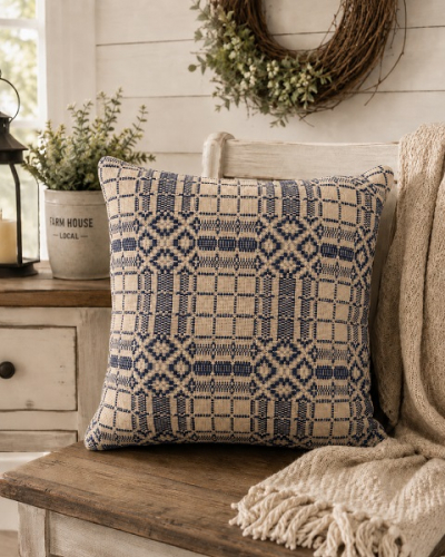 NORMANDY NAVY/TAN PILLOW 20X20 *NEW* AVAIL SEPT 2026